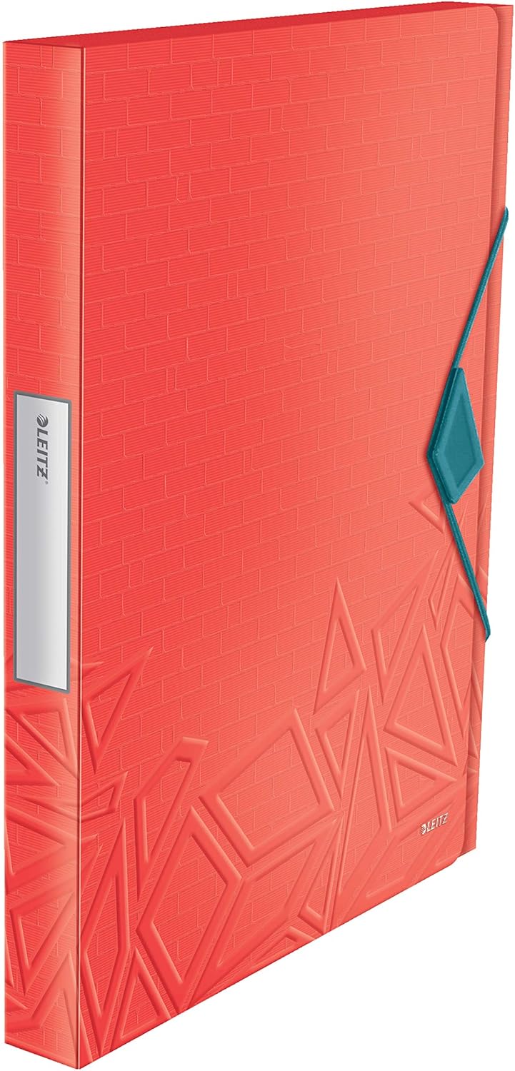 Leitz Box File, Holds up to 250 A4 Sheets, Elastic Closure, Flexible Plastic, Blue, Urban Chic Range, 39480032