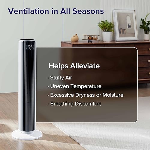 Miniatura 8 de LEVOIT Ventilador de torre para dormitorio, ventilador de pie de 25 piess que sopla aire frío para el hogar, silencioso de 28 dB para dormir,