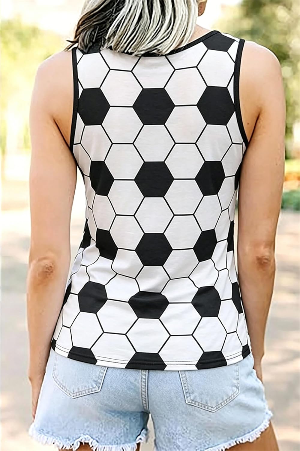 Soccer Mom Tank Top Women Soccer Mama Sleeveless Shirt Soccer Lovers T Shirt Causal Summer Workout Vest Top