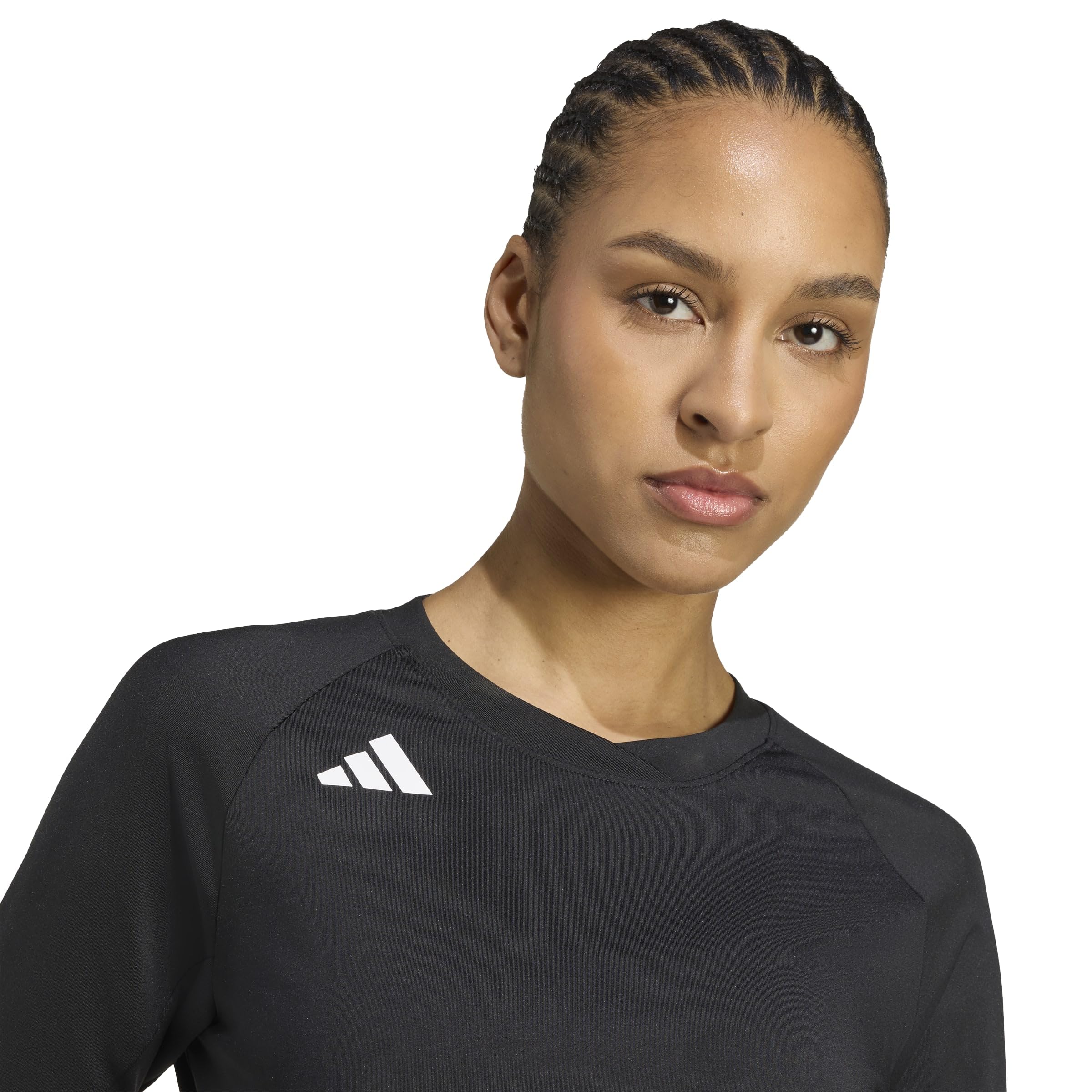 adidas Kobiety Volleyball Hilo Long Sleeve Jersey Shirt, Black, XXS