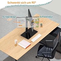 ELIVED Monitor Állvány 13-32 Hüvelyk Képernyőkhöz 15kg-ig, Asztali Monitorkar 360° Forgatható 90° Döntés VESA 75/100mm 3