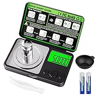 Vista 1 de Wigearss Digital Milligram Scale 50g x 0.001g, Mini Precision Scale with Tare weight Function,Calibration Weight ＆ Backlit LCD Display, Pocket Micro