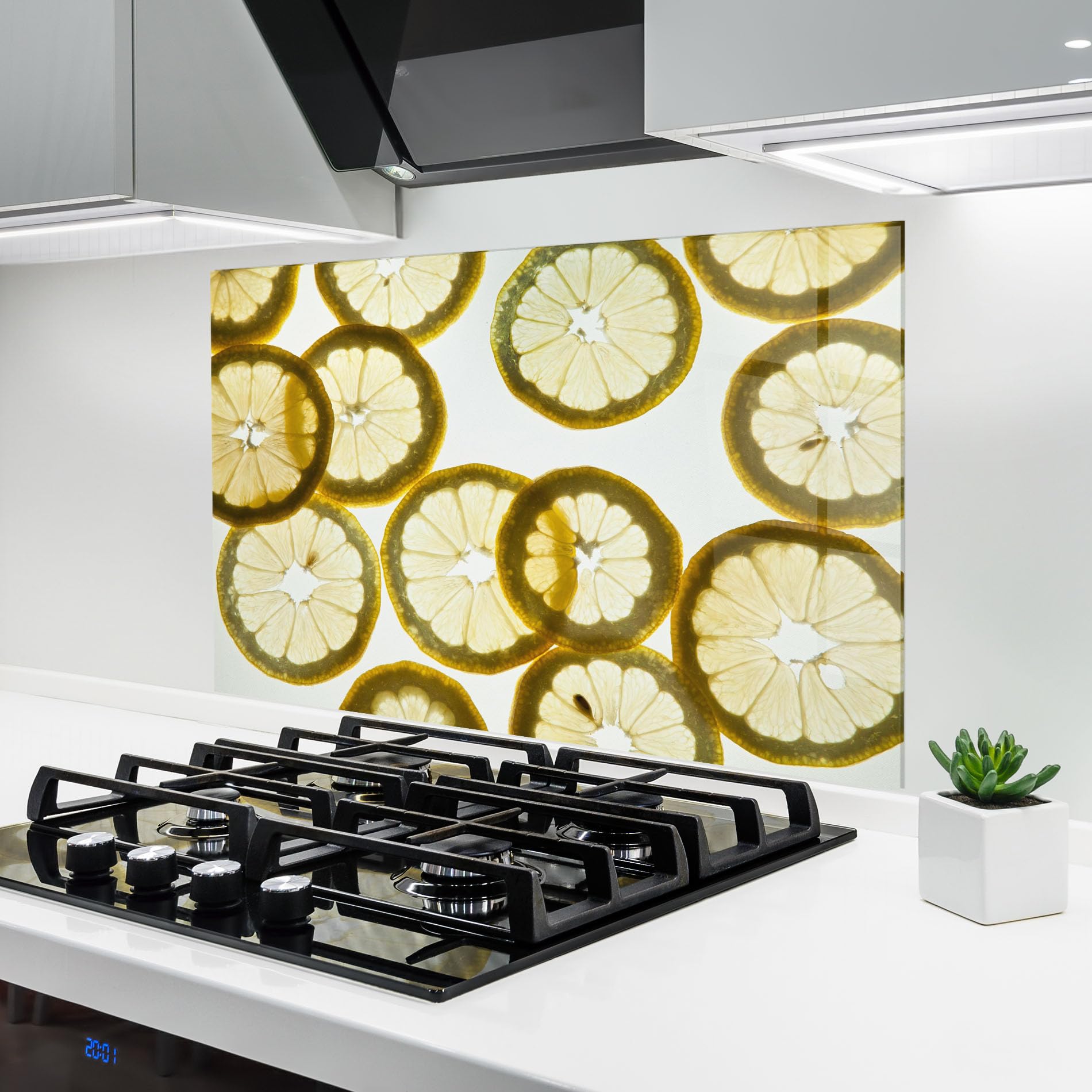 Crédence de cuisine en verre ARTHUB 60x100 cm Transparent Lemon en verre trempé