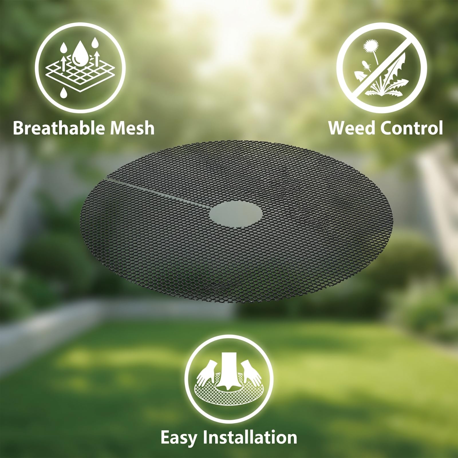 6 Pcs Plant Protectors from Animals, 11.8" /30cm Plant Garden Guard Cover for Indoor and Outdoor Plants, Round Cuttable Plant Pot Grid for Plant Protection from Digging Pets and Squirrels — view 3
