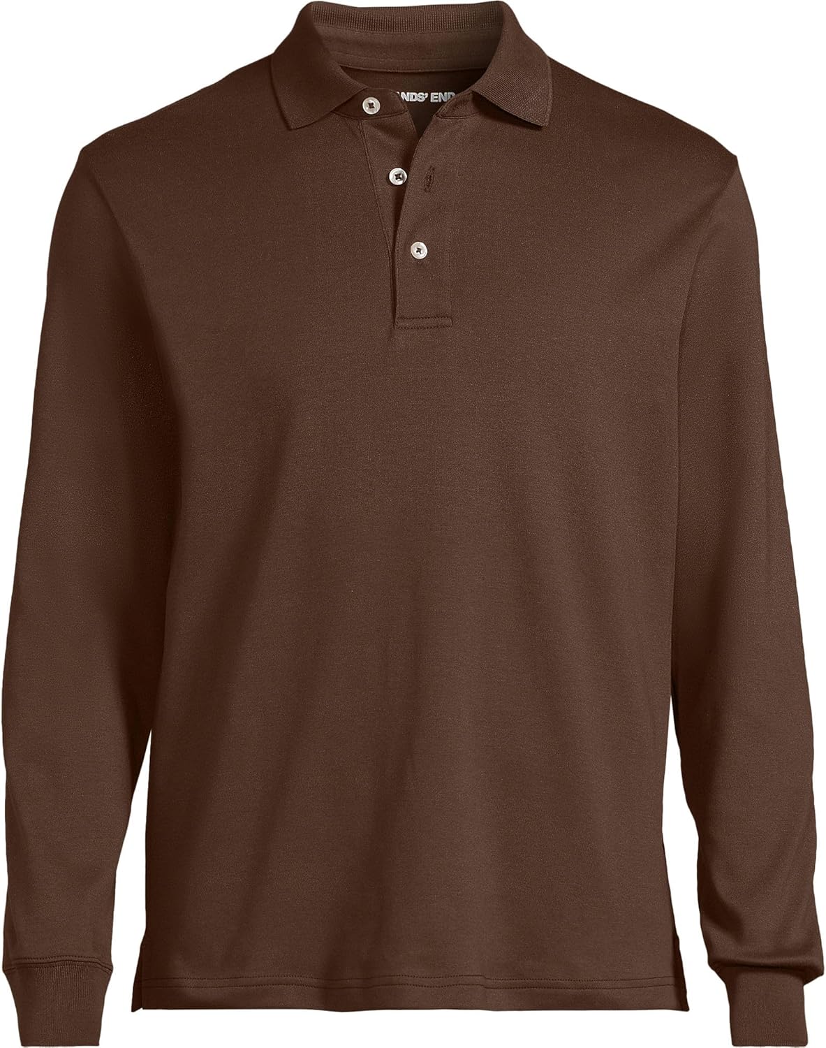 Lands' End Men's Long Sleeve American-Grown Supima Cotton Polo Shirt - Image 3