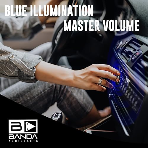 Miniatura 6 de Banda EQ777 - Ecualizador gráfico de audio para automóvil de 7 bandas, medio DIN con entrada auxiliar frontal de 0.138 in, entrada auxiliar RCA