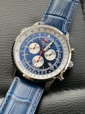 swiss alpine military men's watch analogue quartz 7078.9 leather