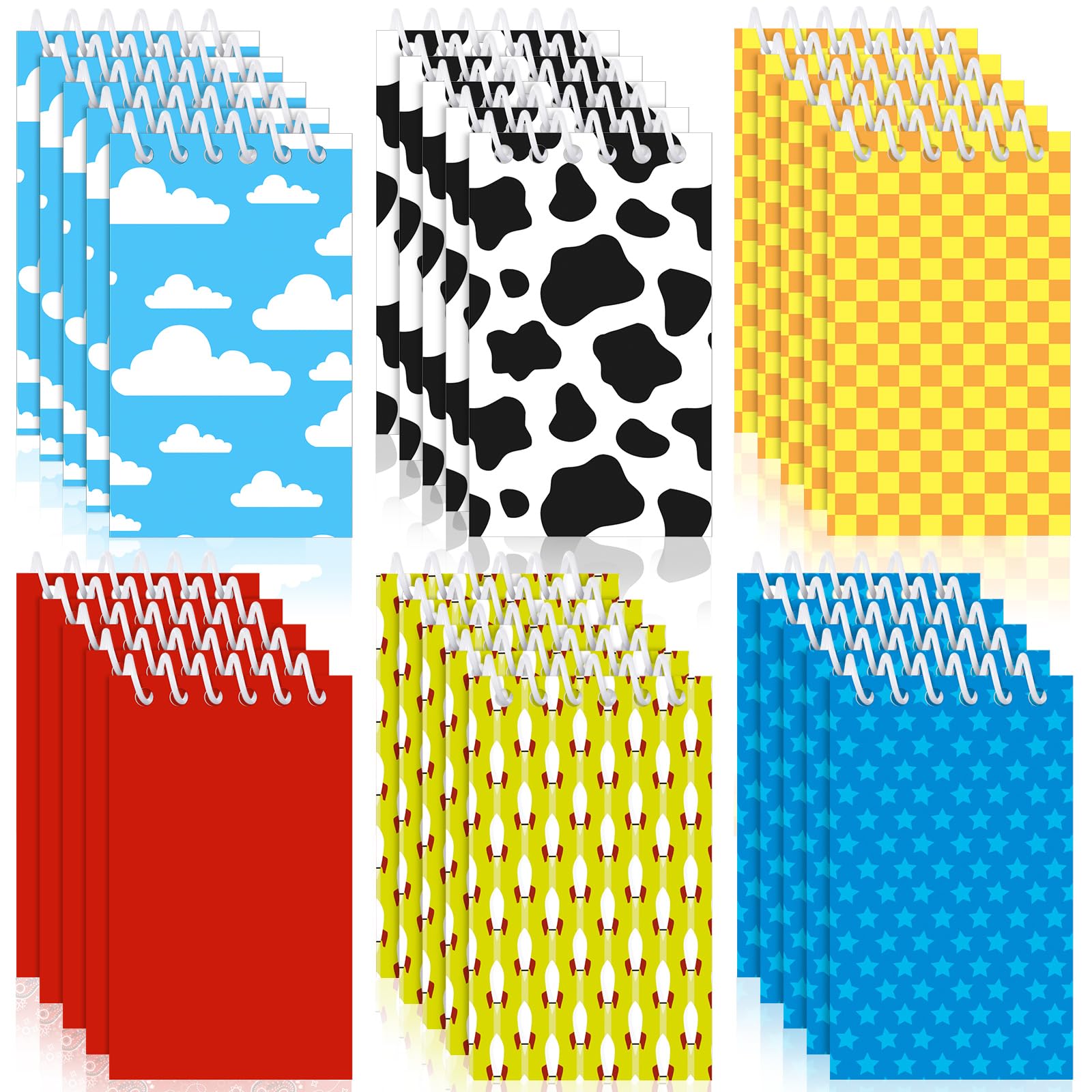 Watersay 30 Pack Cartoon Story Mini Notepads Cartoon Story Party Favors Supplies Cartoon Story Theme Birthday Party Favors Goodie Bag Stuffers for Boys Girls Classroom Rewards