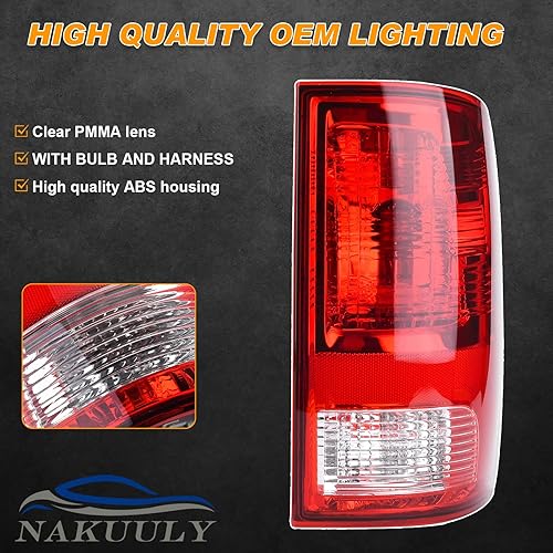 Miniatura 6 de Nakuuly Luz trasera tipo halógeno compatible con Dodge Ram 2009-2018 1500 2500 3500 modelo no LED modelo conductor y pasajero Conjunto de lámpara