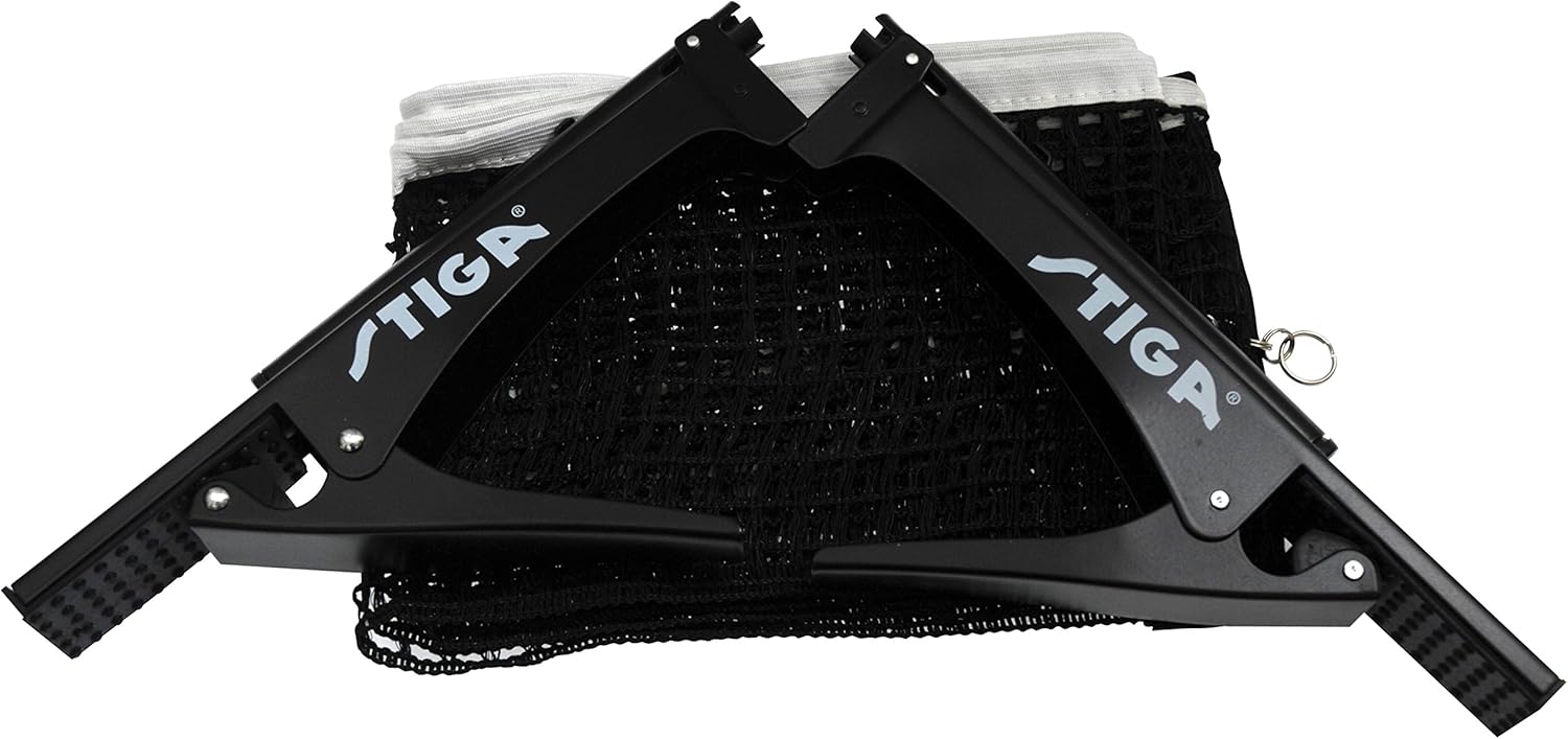 STIGA Premium Clipper 72” Regulation Table Tennis Net and Post Set with Easy Set Up and Spring Activated Clip, Black & white : Table Tennis Nets : Sports & Outdoors