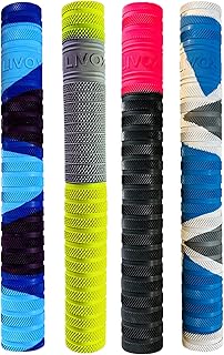 LIVOX Rubber Cricket Bat Grip Ultra Tacky Shock Absorbing Gripper for Bat Handle Grips Pack of 4