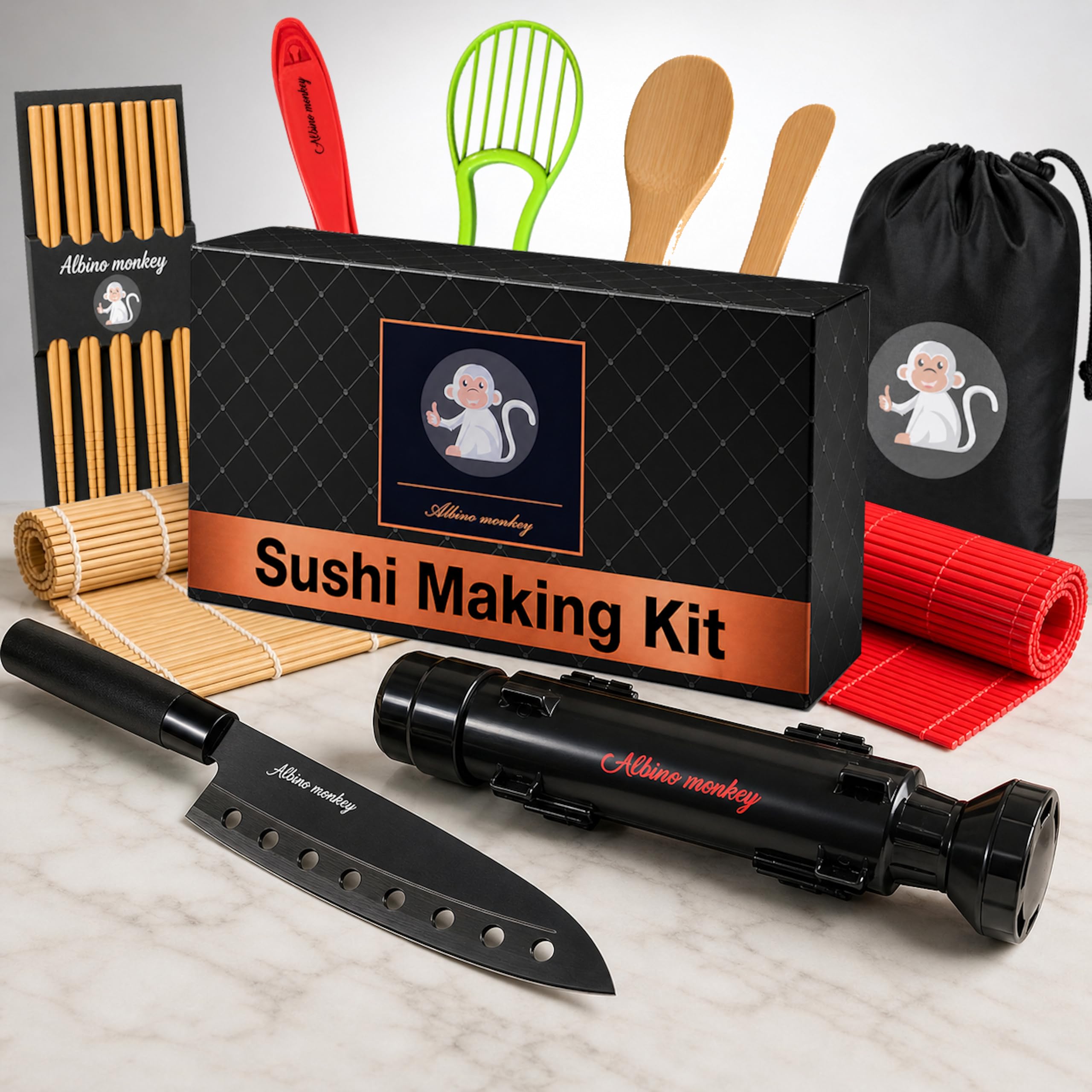 Albino monkey 20-Piece Sushi Making Kit