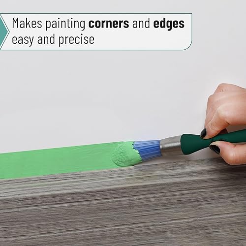 Miniatura 148 de Bates - Brocha de pintura para recortar, 0.75 pulgadas, mango ergonómico antideslizante, cerdas sintéticas, pinceles de corte para pintar, negro