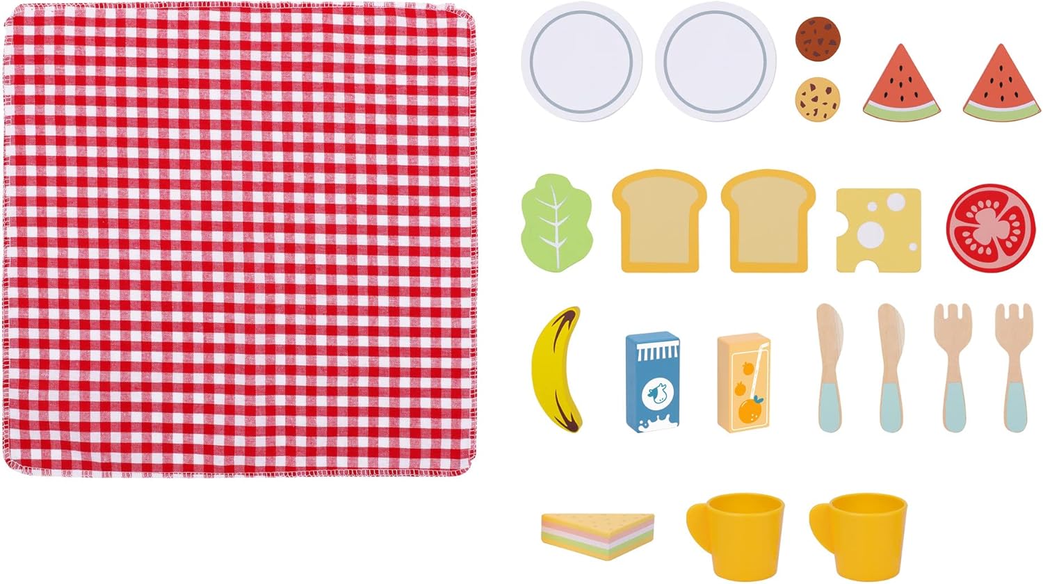 Wooden picnic basket