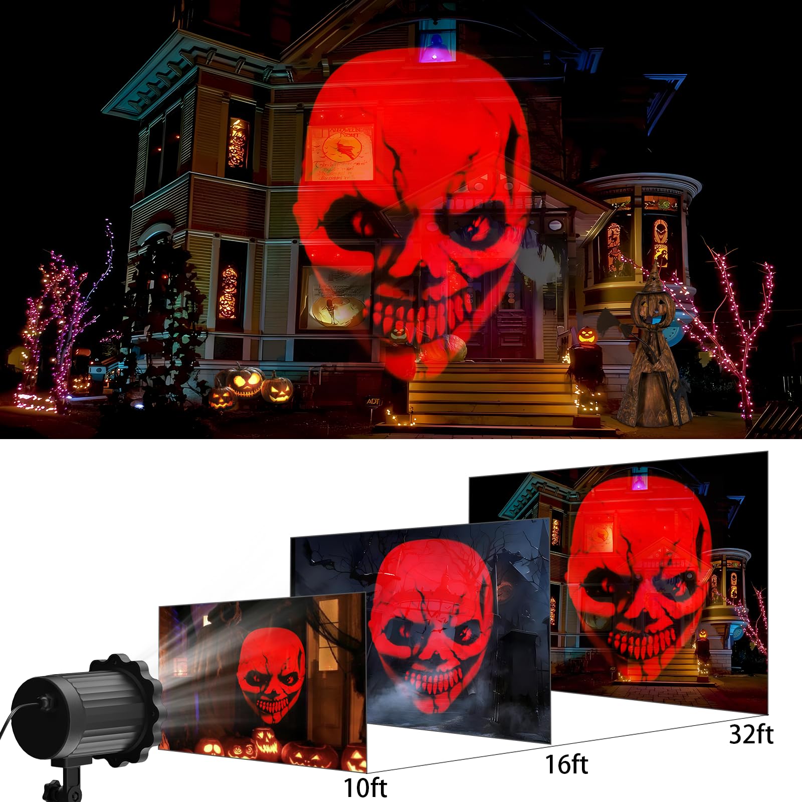 Amazon.com: Beforalla Halloween Projector Light Outdoor - 3D