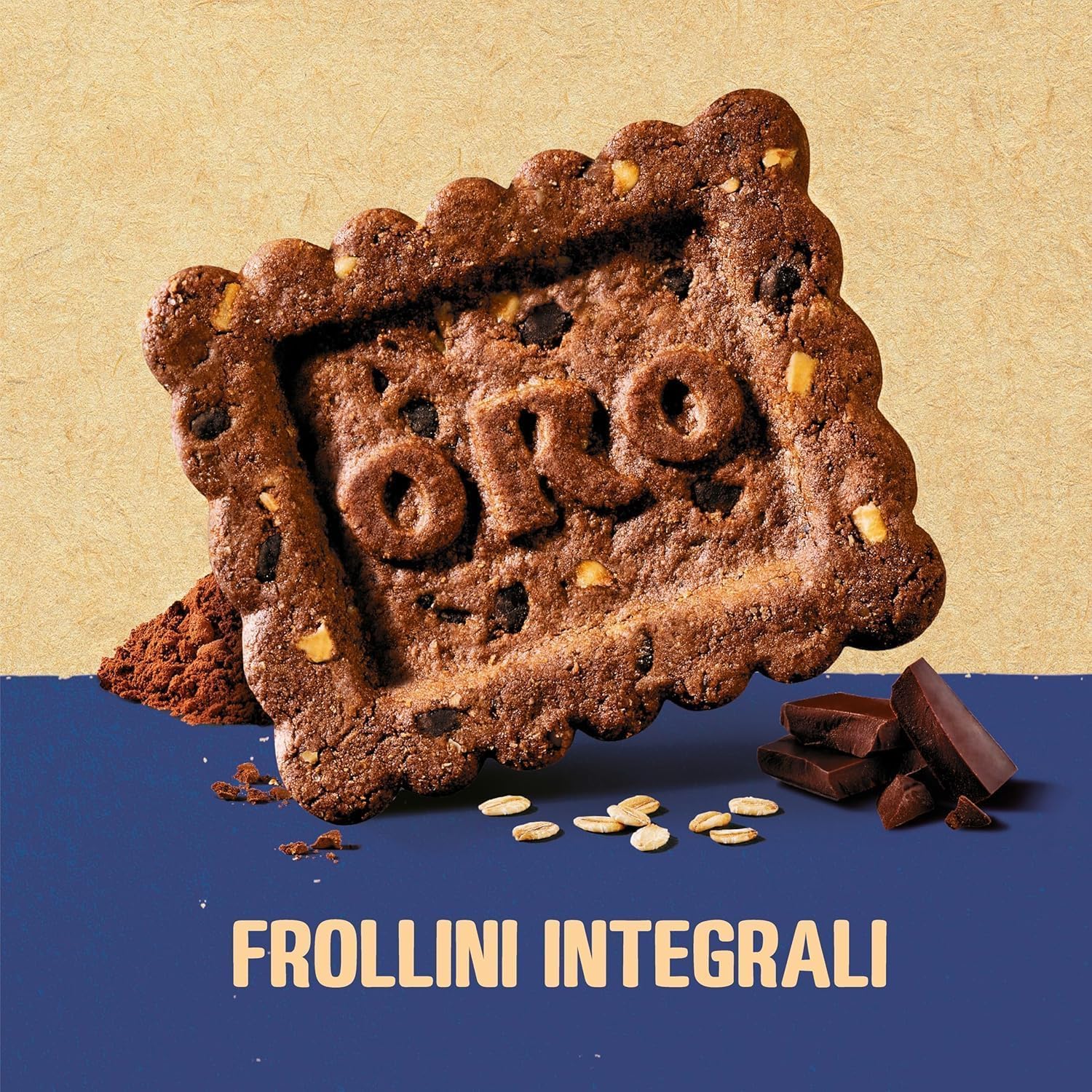 Italian Gourmet Bundle Vollkorn-Kakao-Kekse mit Schokostückchen 12x 300g + Italian Gourmet Polpa Gratis – Italienische Kakao-Frollini mit Haferflocken, ballaststoffreiche Frühstückskekse