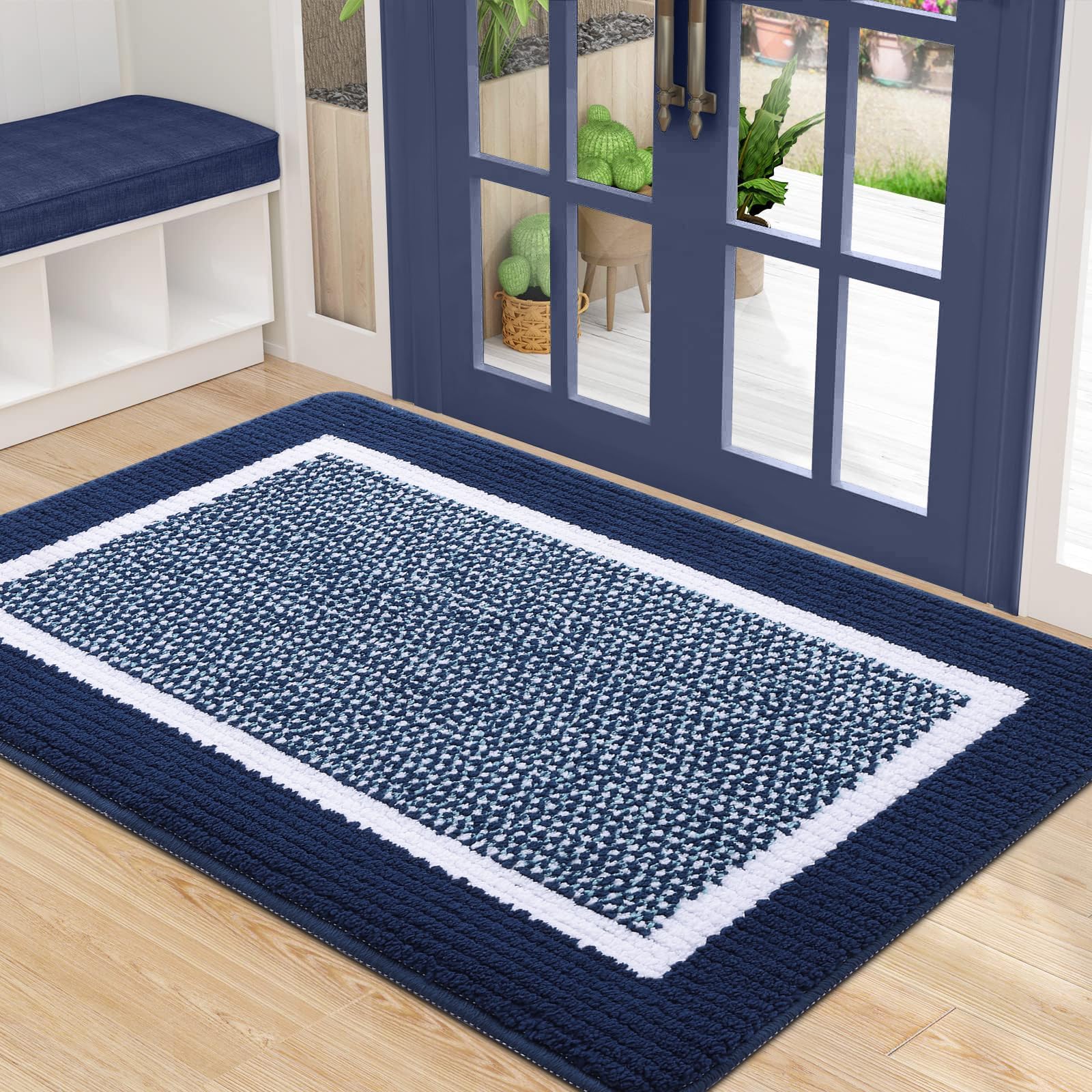 Homaxy Door Mats Indoor, 60 X 90 cm, Non Slip Dirt Trapper Door Mat