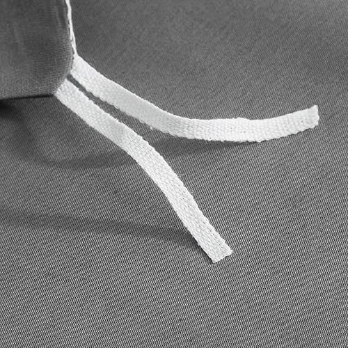 Miniatura 5 de SUSYBAO - Juego de funda de edredón de 3 piezas, 100% algodón natural, color blanco sólido, ropa de cama con cierre de lazos, calidad de hotel,