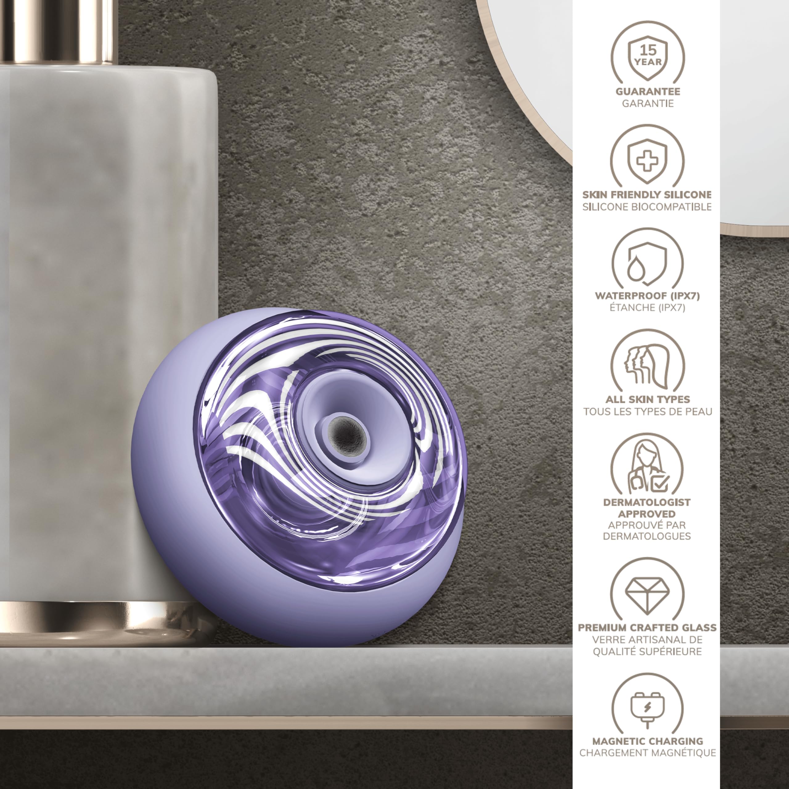GESKE Sonic Cool & Warm Face & Body Massager | 9 in 1 | Straffend | SmartAppGuided™ | Elektrisches Massagegerät | Gesicht & Körper | Batterielose Wärme- & Kühltechnologie | Entspannend