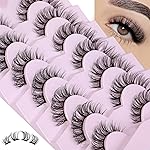 Focipeysa Fox Eye Lash Clusters DIY False Eyelashes Clusters Natural Eyelash Extensions Pack Wispy Look Cluster Eyelashes Extensions Thin Lash Band Soft Lashes Extensions DIY Eyelash Extension at Home