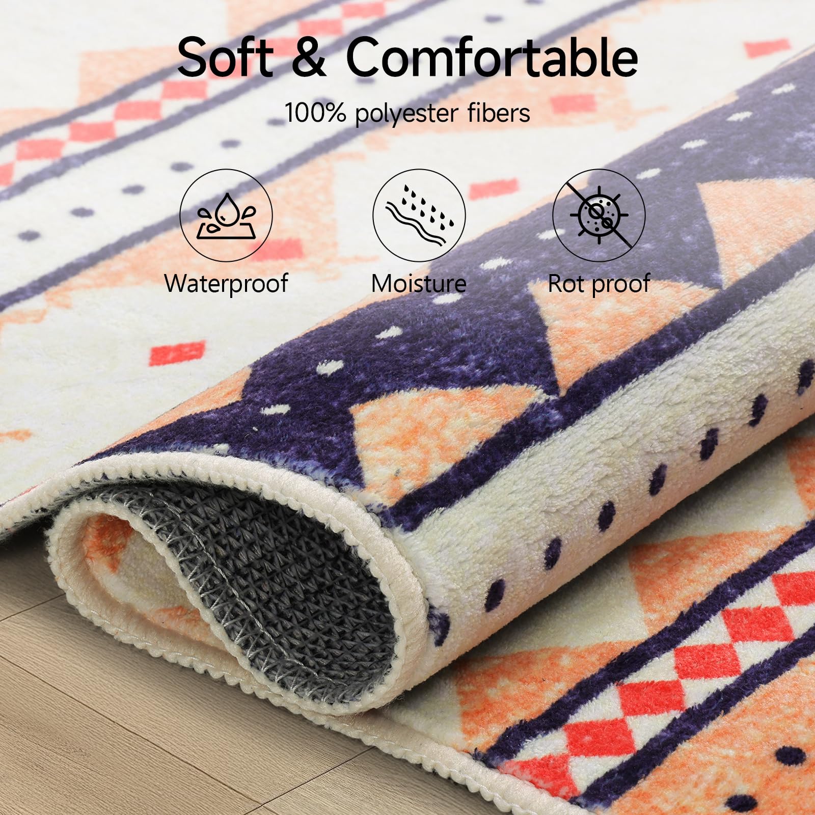 iHeroo Tappeto Salotto Moderno 120x170cm, Tappeto Morbido e Antiscivolo, Tappeto Lavabile in Lavatrice, Perfetto per Soggiorno e Sala da Pranzo