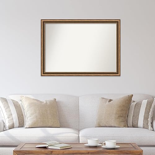 Miniatura 4 de Amanti Art Bronze Bathroom Mirror for Over Sink, 30x42 Custom Made Manhattan Bronze Narrow Rectangle Vanity Mirror, Large Traditional Wood Frame,