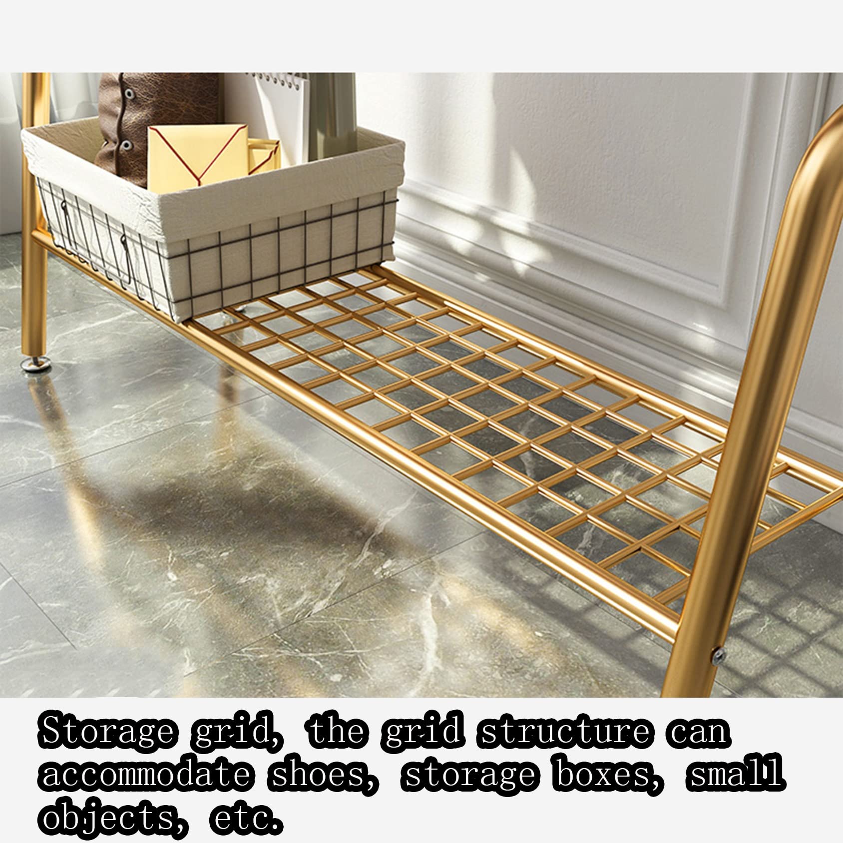 Klein Metalen Kledingrek Met Planken Voor Slaapkamer - Rolling Kledingrek Op Wielen Voor Hangende Kleding (Wit
