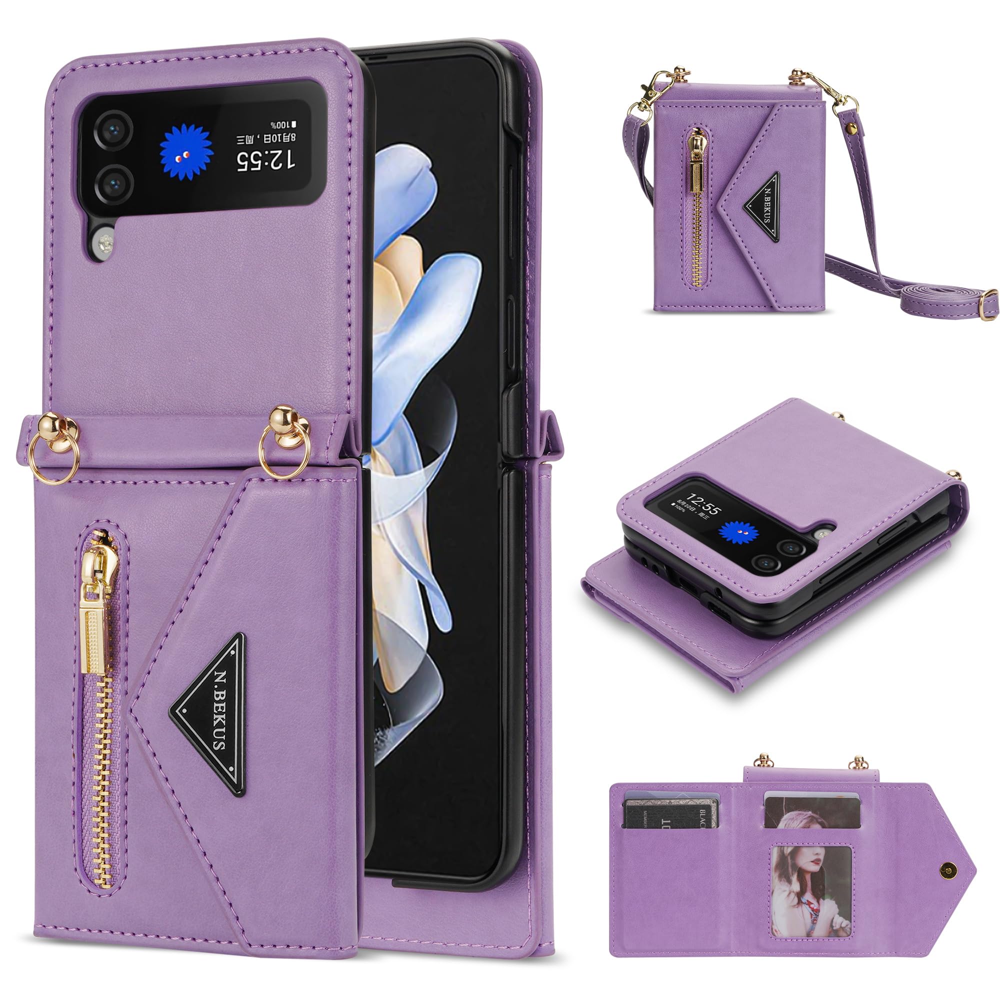 Étui en cuir mat pour Samsung Galaxy Z Flip 6 housse premium - 8