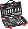 Vigor V2461N Socket Spanner Set I 172 Pieces with Reversible Ratchet and Extensions, Various Bits and Socket Spanner I Extensive Nut Box Set for Manual Operation