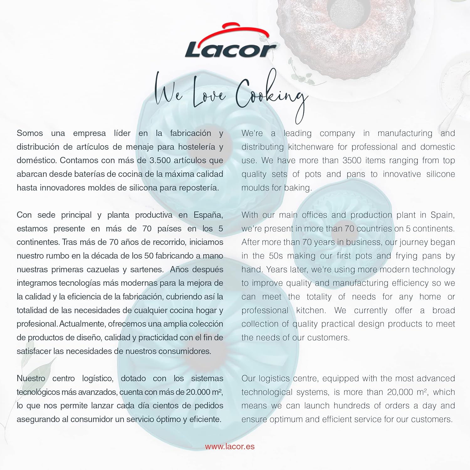 LACOR - 68768 - Platinum Pastry Moulds, Savarin Low Sponge Cake Mould, Silicone Mould, Non-Stick Coating, Flexible, BPA-Free, Microwave-Safe, 25 x 7 cm, 1.5 L