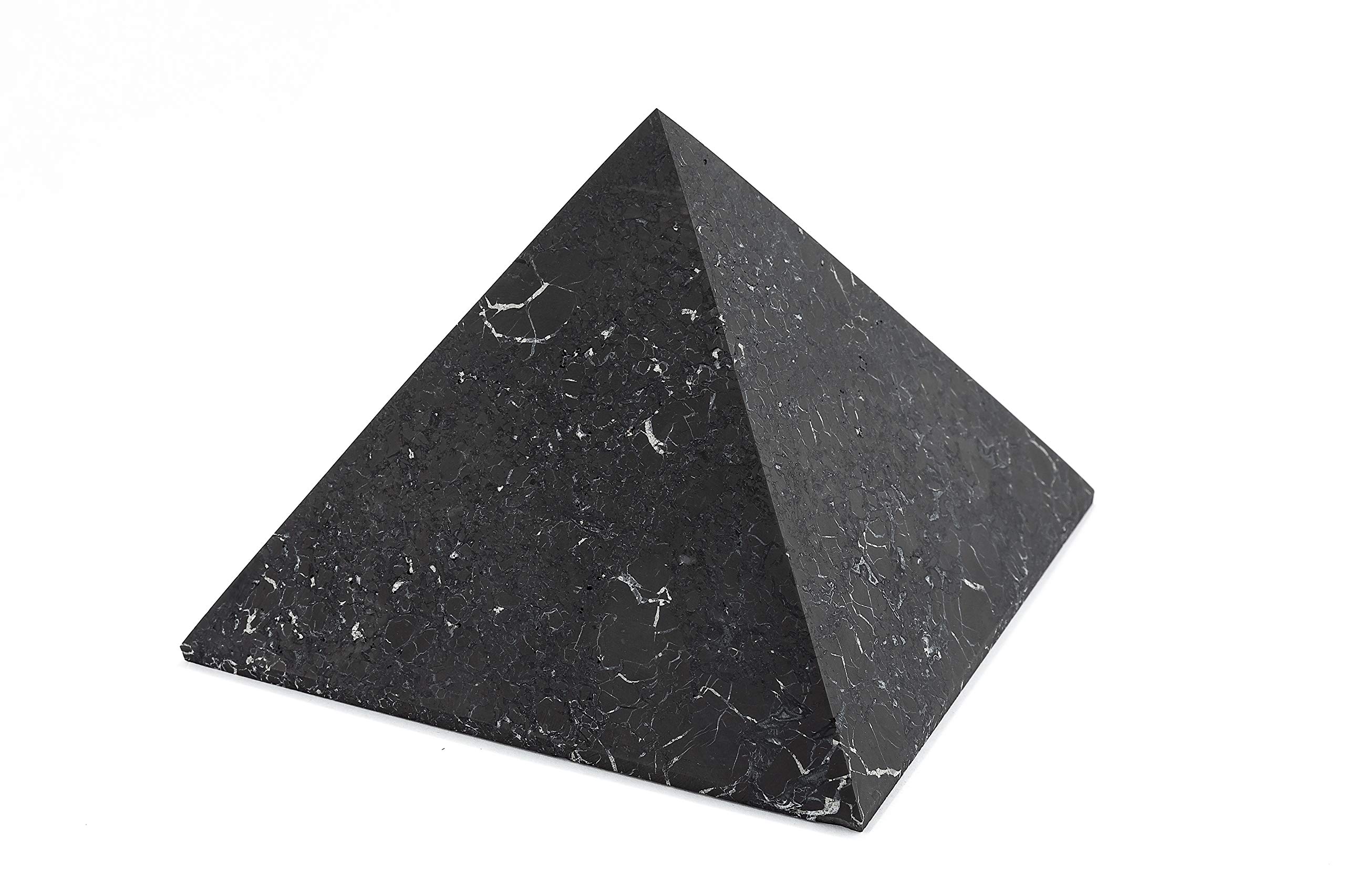 SN NATURSTEIN UG - Shungite Piramide Non Lucida | Pietra preziosa e curativa originaria della Carelia - Protezione Radiazioni Cellulare e EMF - 15 cm