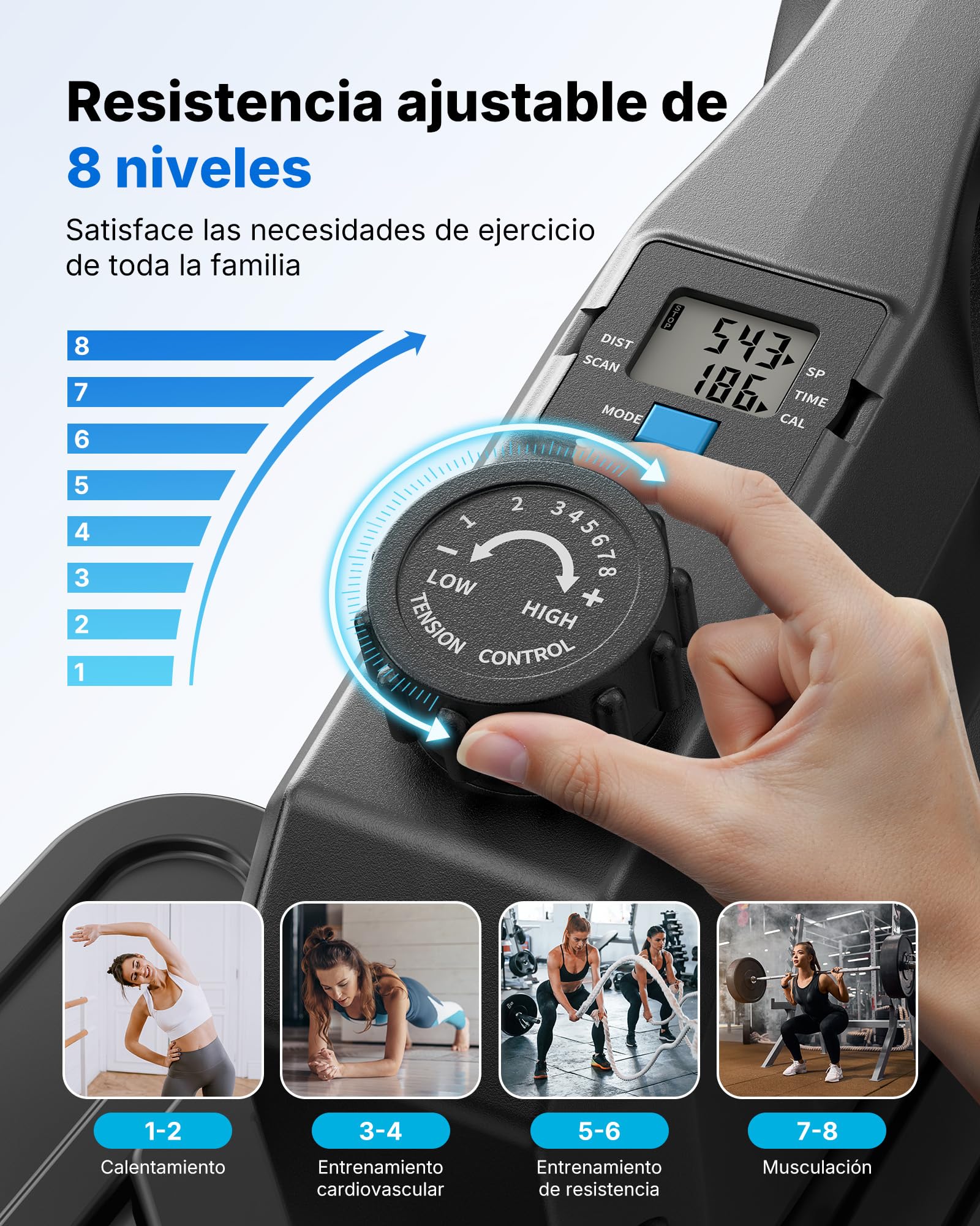 MERACH Mini Elíptico, Debajo del Escritorio para hogar y Oficina en casa, eléctrico y Manual, Entrenador de piernas Sentado, pedalier Debajo del Escritorio, silencioso y portátil, Pedales Grandes