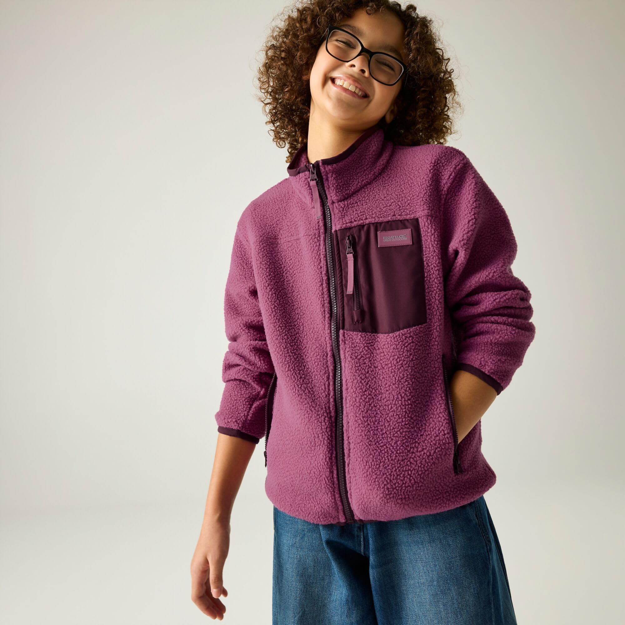 Regatta Kids Junior Frankie Fleece Full Zip Jacket Warm Mid-Layer Top