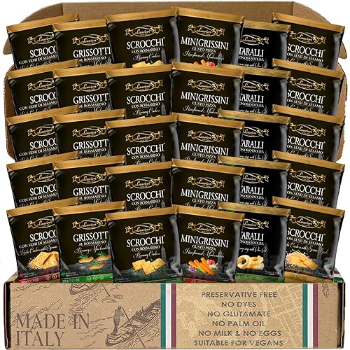 Surtido de galletas italianas  Paquete de 30  Paquetes de galletas de tamaño aperitivo  Paquete variado de galletas artesanales gourmet  Romero,