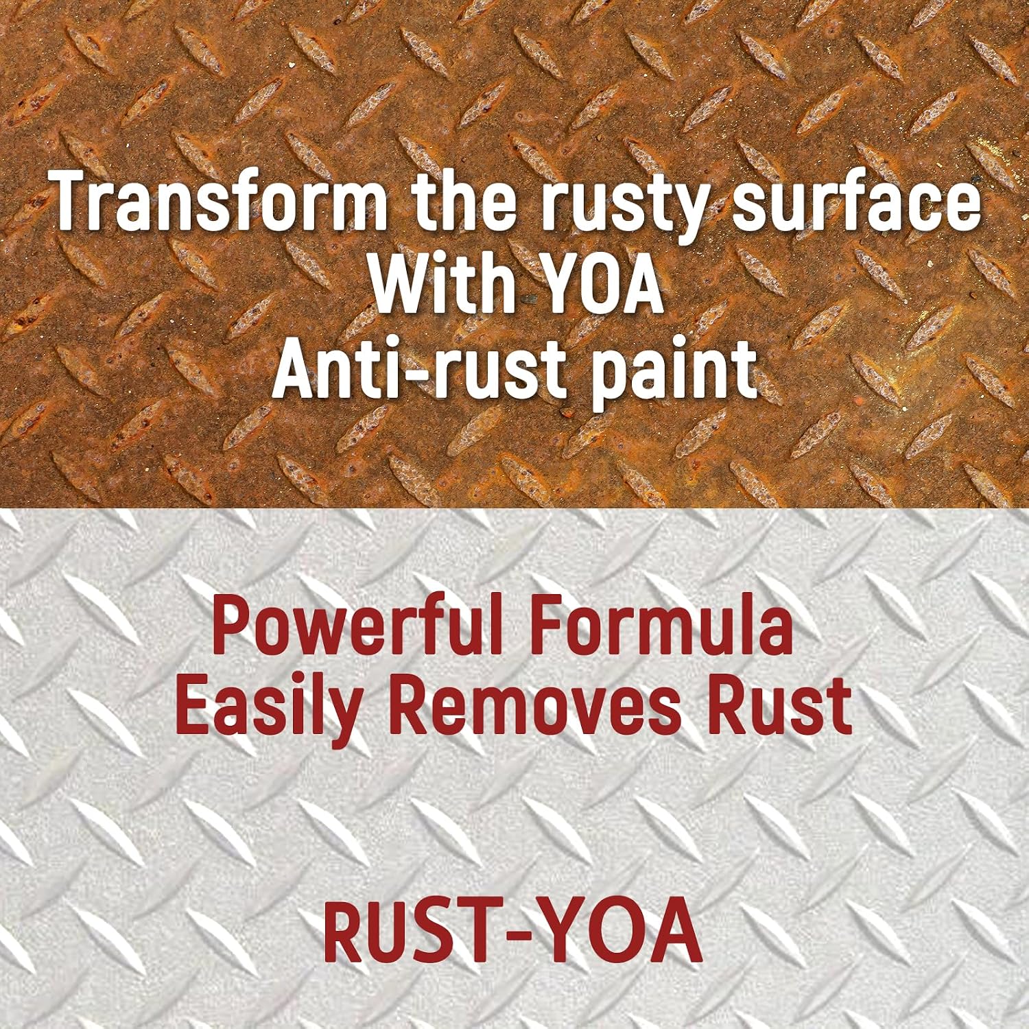 YOA Metal Rust Protective Paint, Matte Silver 32oz. Suitable For Metal, Trailer And Truck Frames, Cargo Boxes, Car Chassis, Boats, Etc. Ultra Powerful Rust Remover, Inhibitor, Converter