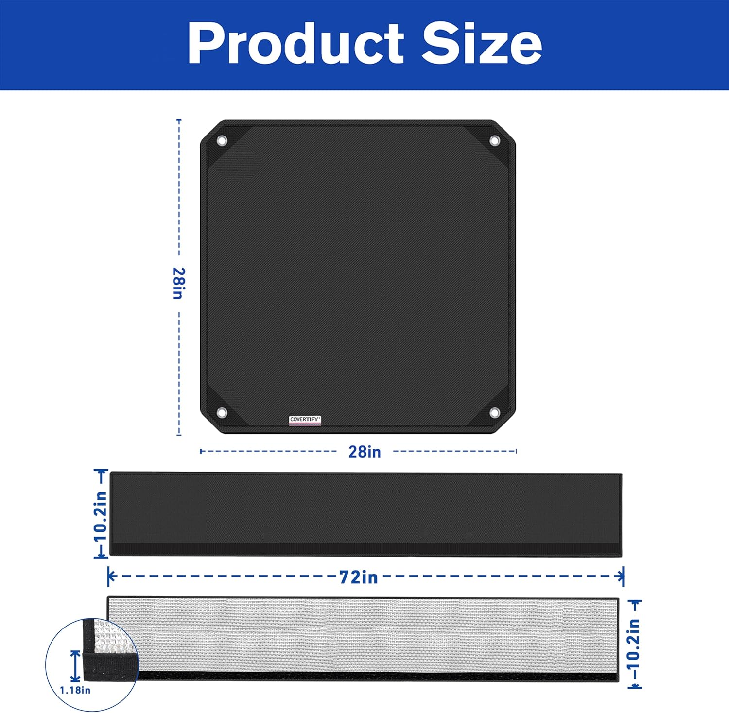 1(One) 28in Oxford Air Conditioner Covers for Outside Units and 1(One) 4 Layers HVAC Copper AC Line Pipe Insulation Covers Outdoor
