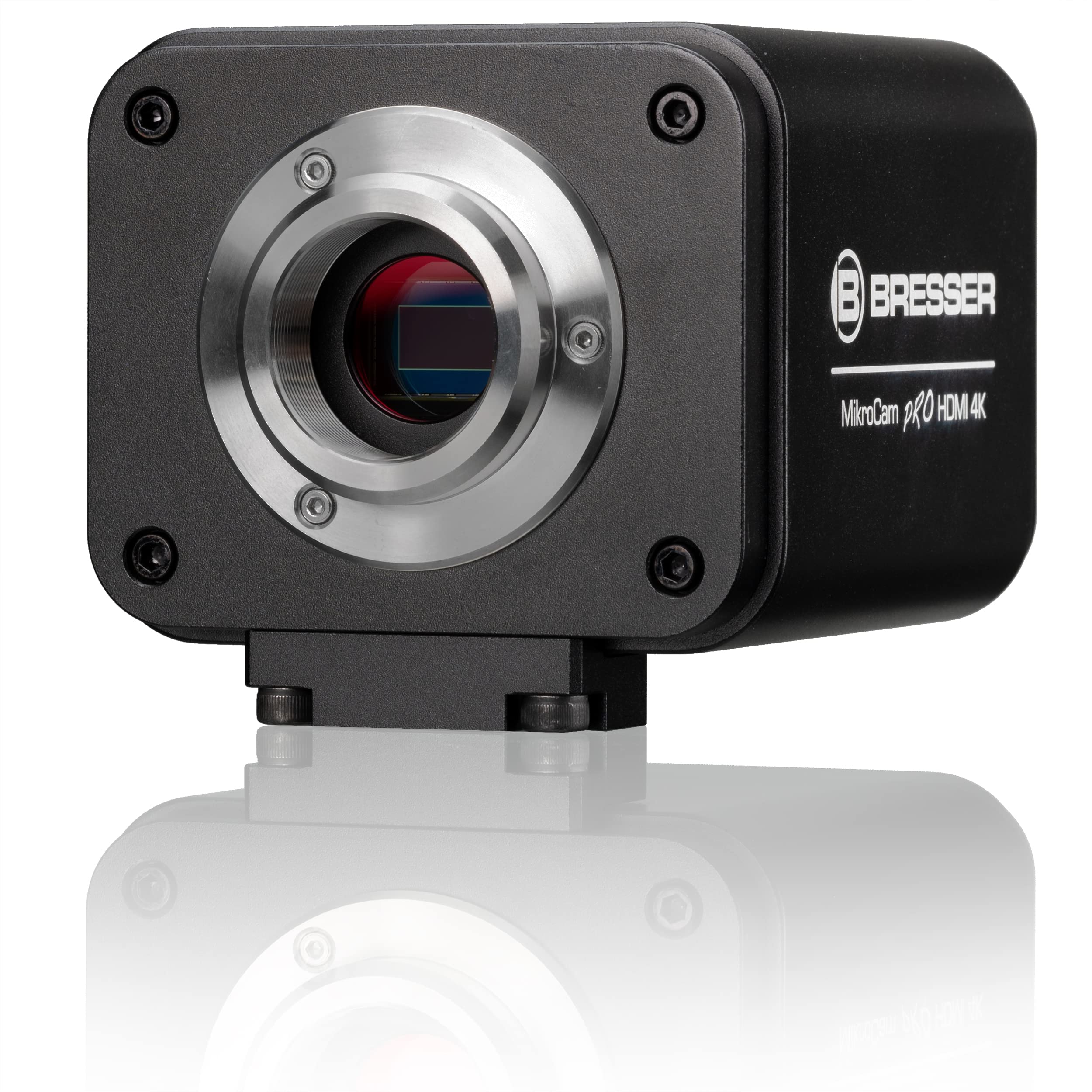 Bresser MikroCam PRO HDMI 4K Mikroskopkamera Sony IMX678 mit 60 fps | 3840 x 2160 Pixel, Live Fokus Stacking, HDMI ohne PC, USB 3.0, LAN und Wifi, Messfunktion, SD Karte bis 32 GB