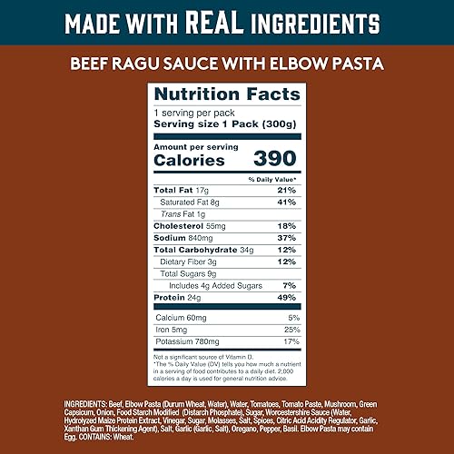 Miniatura 6 de Moana Nueva Zelanda - Salsa de rago de res con codo, pasta para coche, camping, 5 unidades, alta proteína, lista para comer, para acampar,