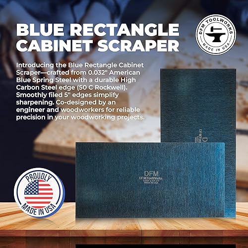 Miniatura 2 de DFM Tool Works Juego de raspadores de gabinete azul - Fabricado en Estados Unidos - Múltiples tamaños 2 0032 x 25 x 5 pulgadas
