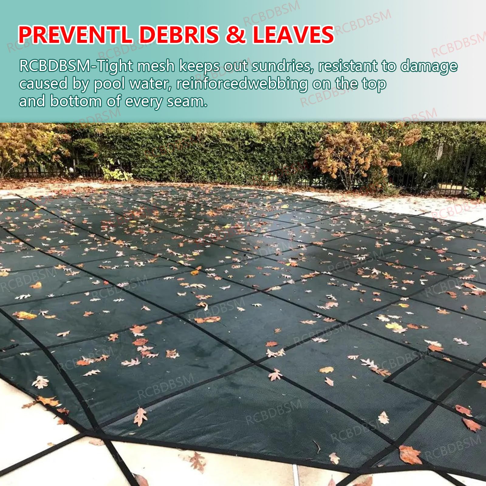 Winter Rectangle Above Inground Swimming Pool Heavy Duty Safety Cover Gray 02 Xv