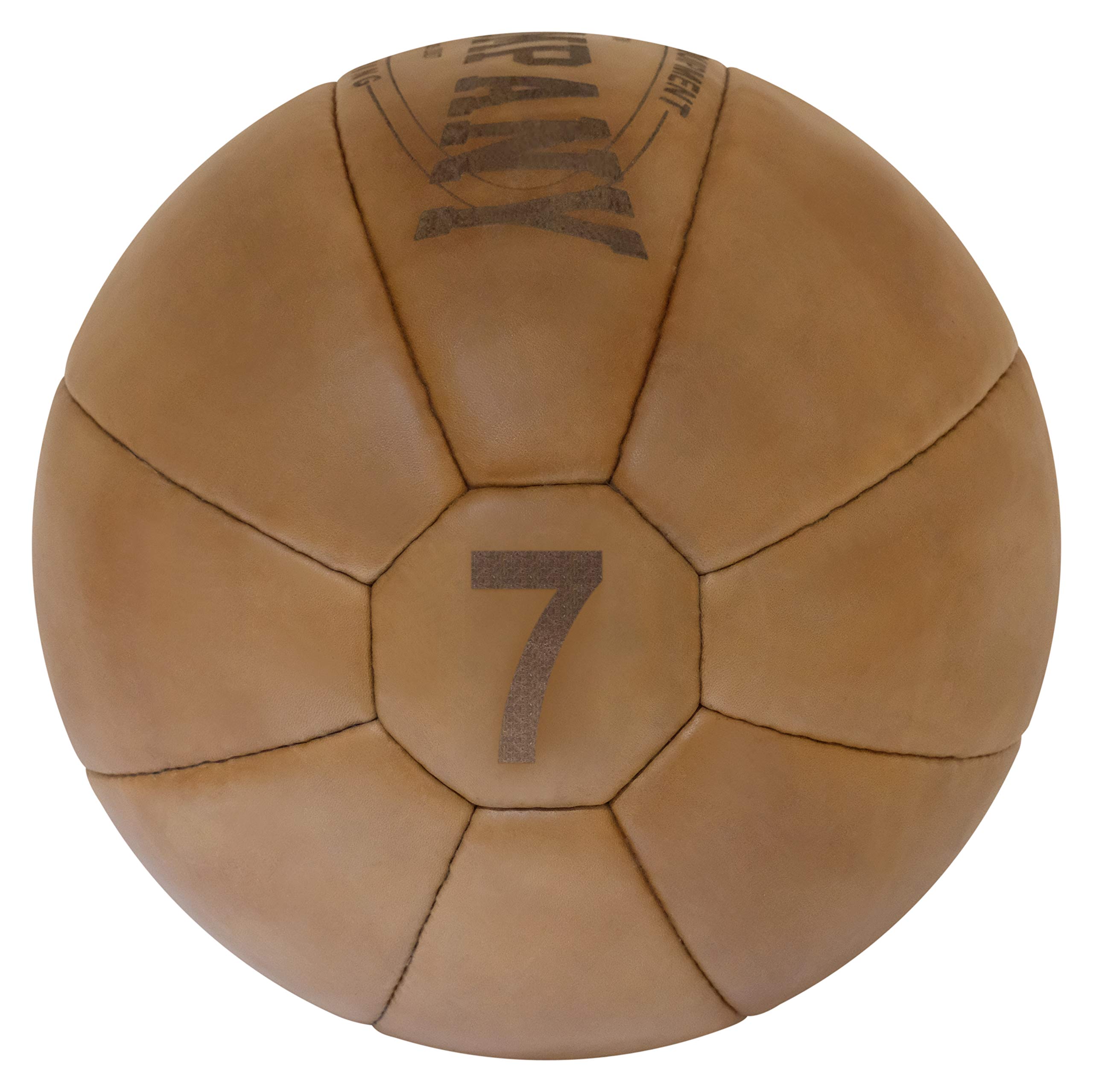 BAD Company - Balón Medicinal (Piel, 10 Niveles de Peso, 1-10 kg), Color marrón Claro o Negro