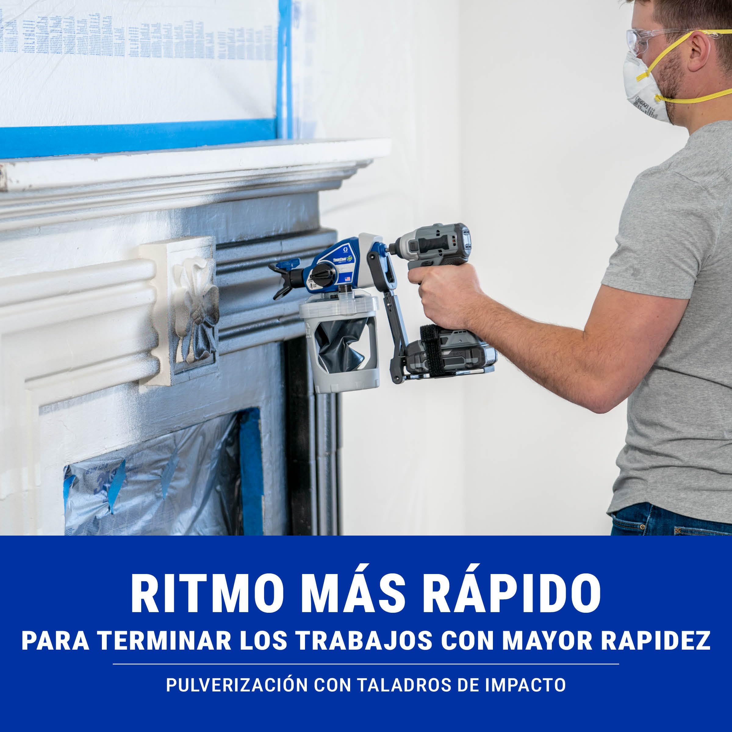 Magnum by Graco 26D361 TrueCoat 360 Cordless Connect, pulverizador de pintura airless portátil con cable, pulverizador para taladro, uso doméstico, pequeños proyectos decorativos (presión máx 138 bar)