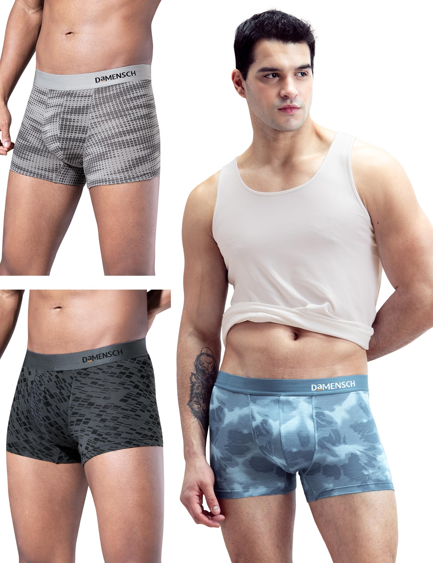 damensch Men's Deo-Soft Trunk Pack, Premium Cotton-Modal Blend Trunks (Pack of Assorted Prints & Colours I Color & Print May Vary)-picture-39