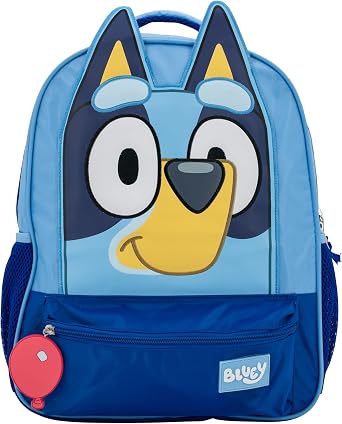 Bluey Kids Backpack, 16 Inch School Bag with 3D Function, Blue