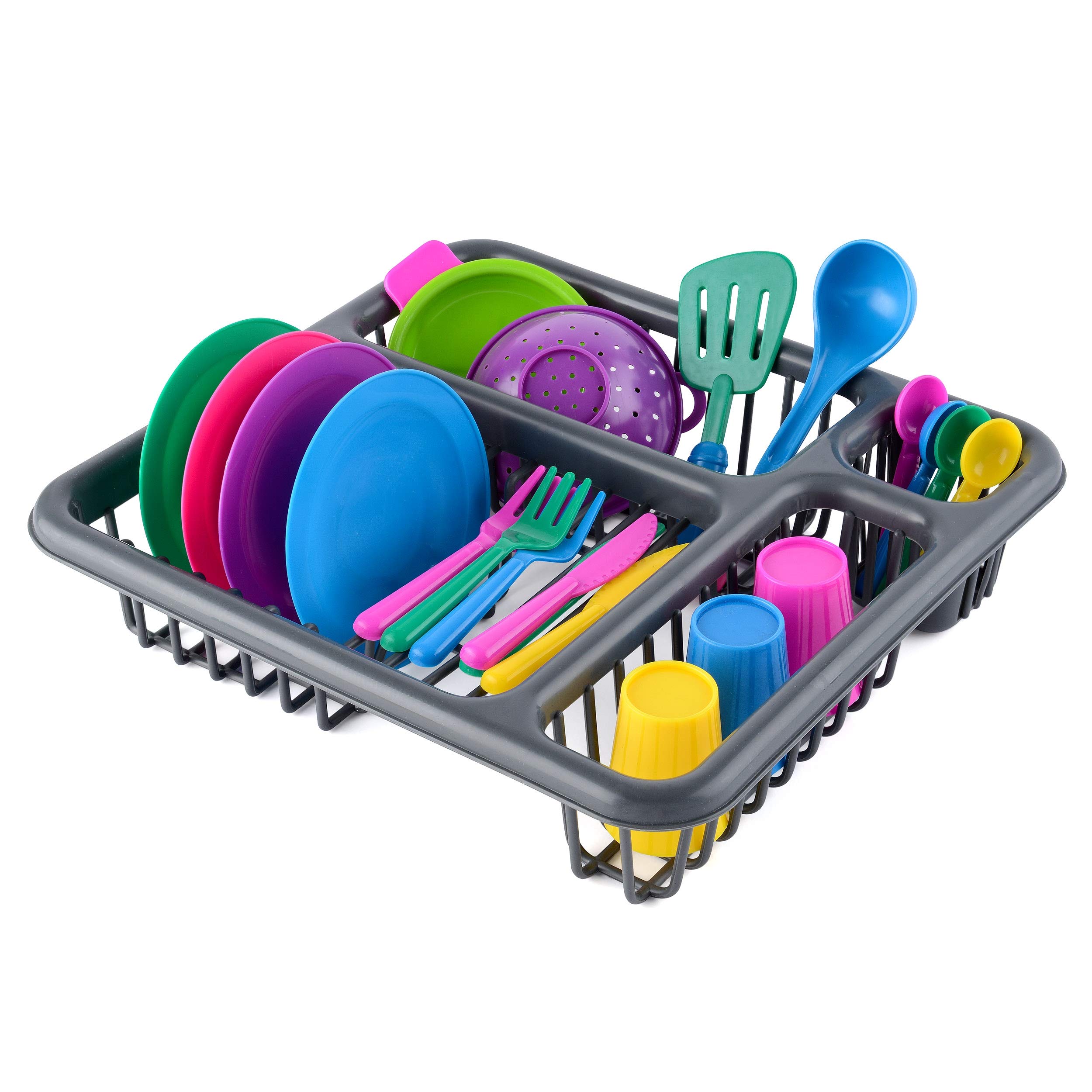 Toyrific Dish Washing Pretend Play Set, Educational Role Play For Kids, 28 Pieces