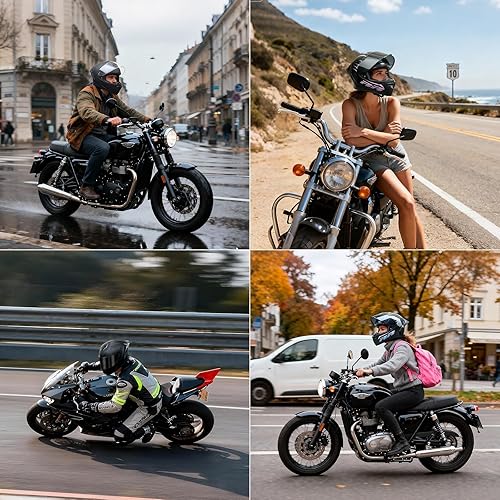 Miniatura 8 de Cascos de motocicleta de cara completa para adultos, casco de motocicleta para hombres y mujeres - Aprobado por el Departamento de Transporte con 2