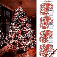 Vista 14 de Paquete de 2 series de 20 pies con 60 luces LED y temporizador, impermeables, para exteriores e interiores, luz parpadeante que funciona