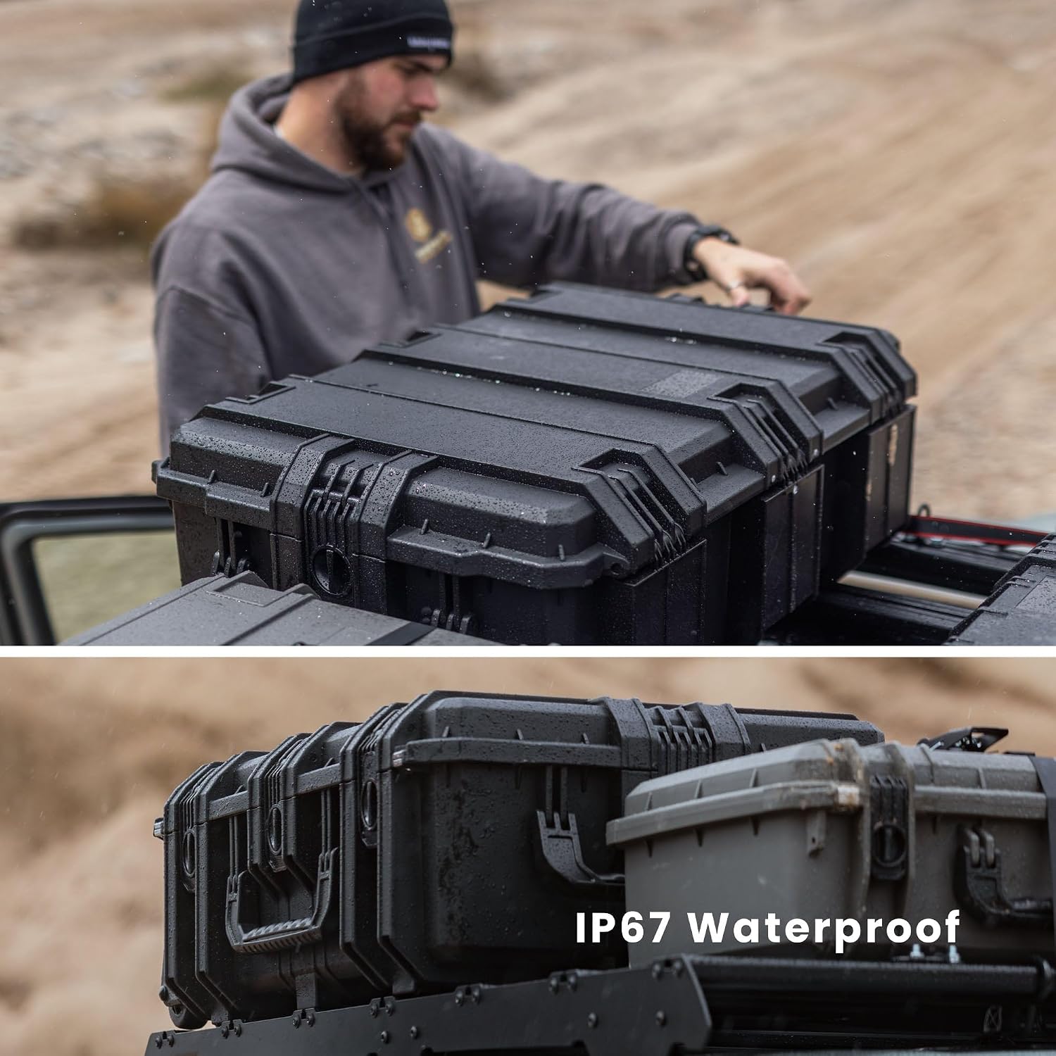 Seahorse 1231 Heavy Duty Hard Protective Equipment Crate - TSA Approved/Mil Spec / IP67 Waterproof/USA Made for Telescopes, Drones, Gimbal, Camera, VR, Laptops, Monitors, Consoles