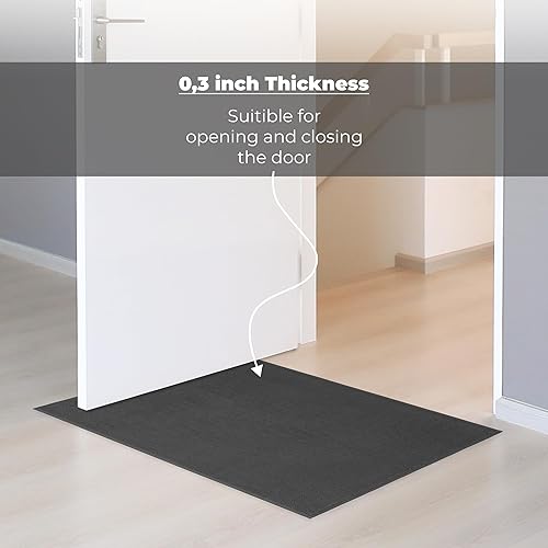 Miniatura 4 de Cotton Paradise - Alfombra para el baño antideslizante de 100% algodón, suave, absorbente y de secado rápido, 17 x 24 pulgadas, color gris oscuro