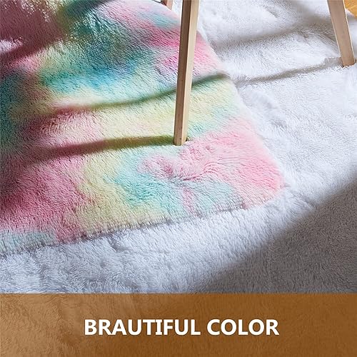 Miniatura 49 de Arbosofe Alfombras suaves y esponjosas para dormitorio, sala de estar, alfombras peludas de color azul marino, 6 x 9 pies, alfombra para habitación